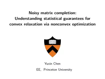 Noisy matrix completion:  Understanding statistical guarantees for  convex relaxation via nonconvex