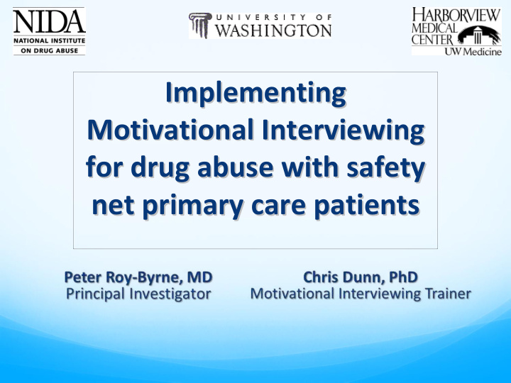 implementing implementing motivational interviewing