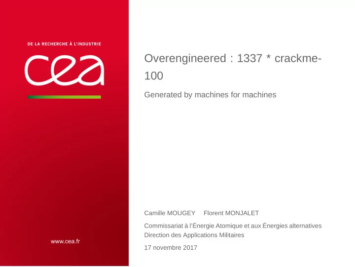 overengineered 1337 crackme 100