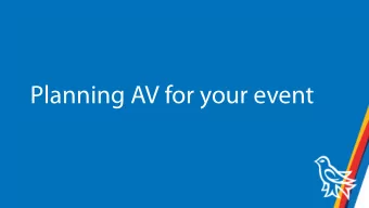 Planning AV for your event  All general use classrooms are equipped with:  Sound system for