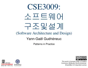 CSE3009:      (Software Architecture and Design)  Yann-Gal