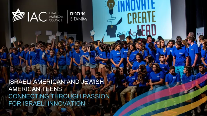 israeli american and jewish american teens connecting
