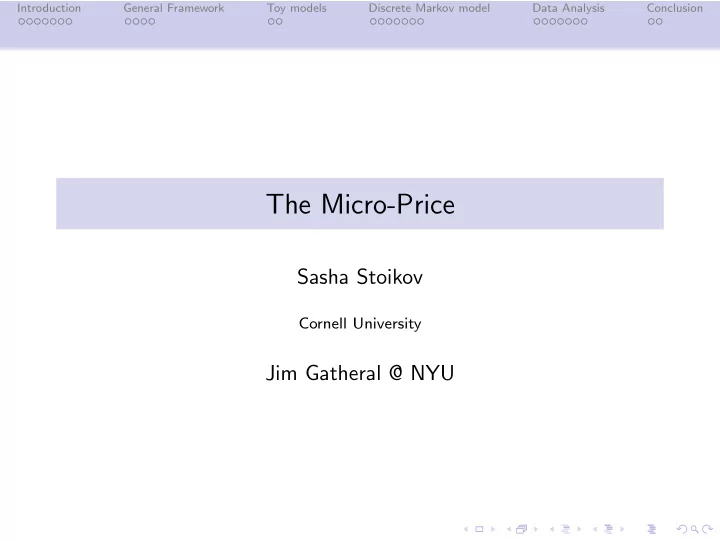 the micro price