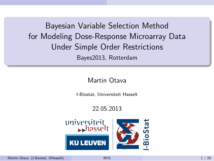 bayesian variable selection method for modeling dose