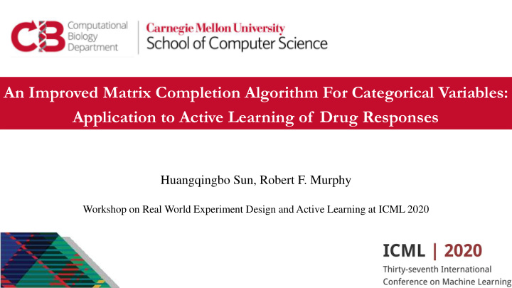 an improved matrix completion algorithm for categorical