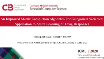 An Improved Matrix Completion Algorithm For Categorical Variables:  Application to Active Learning