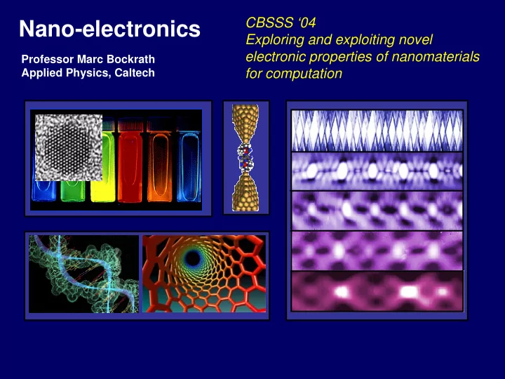 nano electronics