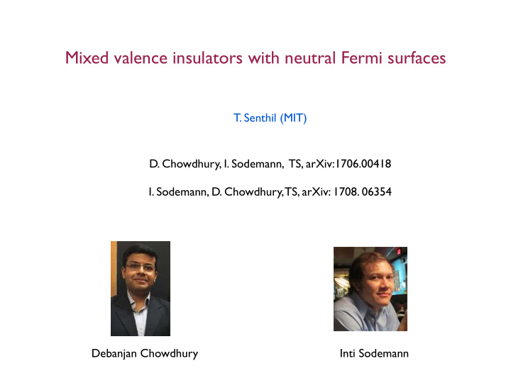 mixed valence insulators with neutral fermi surfaces