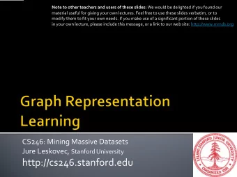 http://cs246.stanford.edu  ?  ?  x  ?  Machine  Learning  2/12/20  Jure Leskovec, Stanford C246: