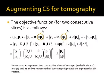 The objective function (for two consecutive  slices) is as follows: x 2 x 1      2