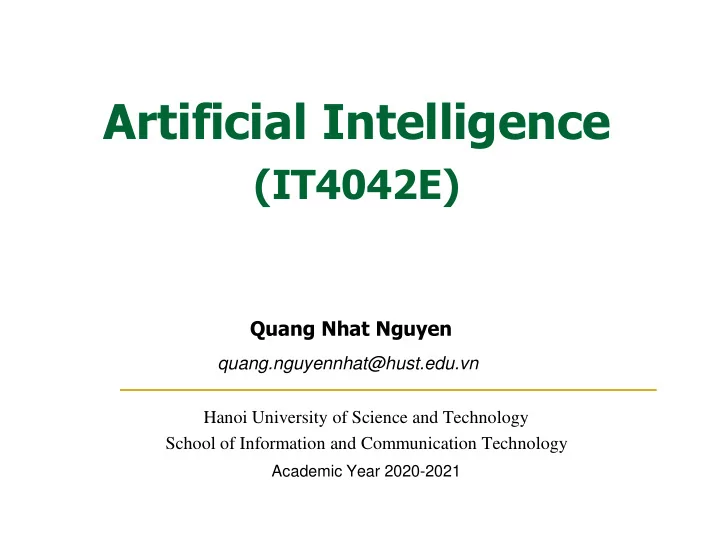 artificial intelligence