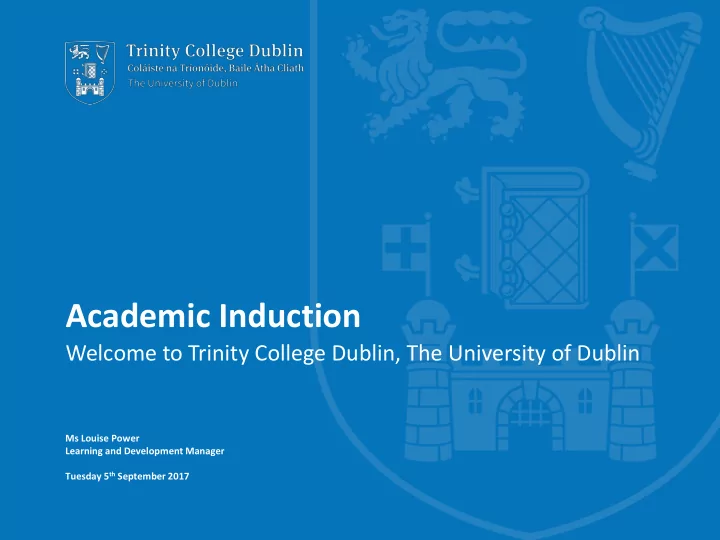 academic induction