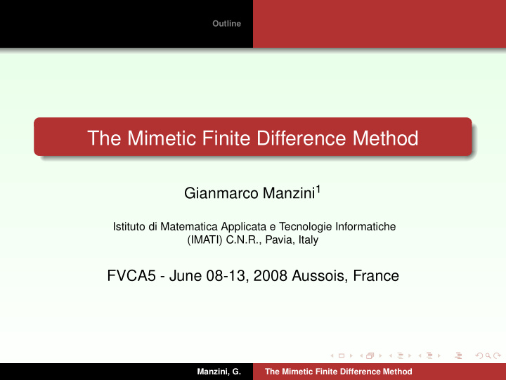 the mimetic finite difference method