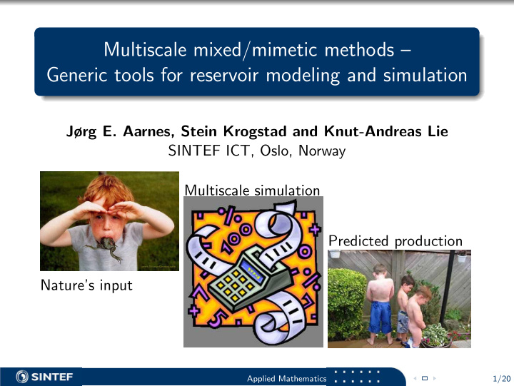 multiscale mixed mimetic methods generic tools for