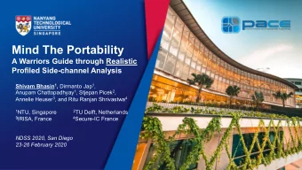 Mind The Portability  A Warriors Guide through Realistic  Profiled Side-channel Analysis Shivam