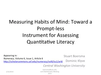 Measuring  Habits  of  Mind:  Toward  a    Prompt-less    Instrument
