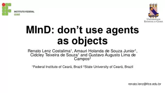 as objects Renato Lenz Costalima 1 , Amauri Holanda de Souza Junior 1 , Cidcley Teixeira de Souza 1