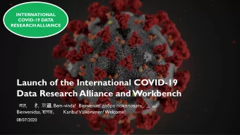 Data Research Alliance and Workbench  ,  ,   , Bem-vinda!  Bienvenue!