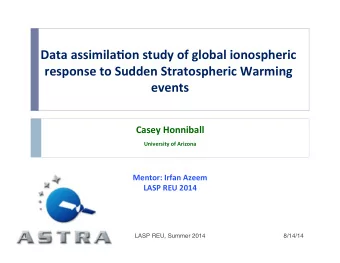 Data  assimila)on  study  of  global  ionospheric    response  to  Sudden