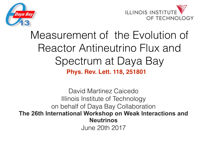 measurement of the evolution of reactor antineutrino flux