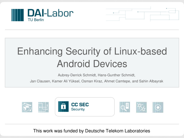 enhancing security of linux based android devices