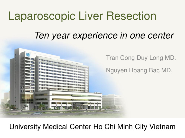 laparoscopic liver resection