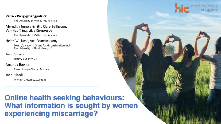 experiencing miscarriage background