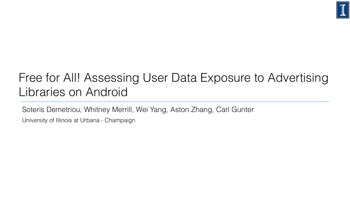 free for all assessing user data exposure to advertising