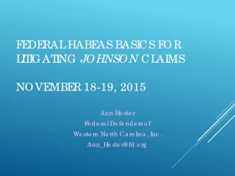 Johnson v. United States, 135 S. Ct. 2551 (June 26, 2015)    The ACCAs residual clause, 18