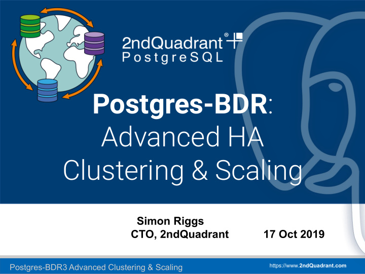 postgres bdr advanced ha clustering scaling