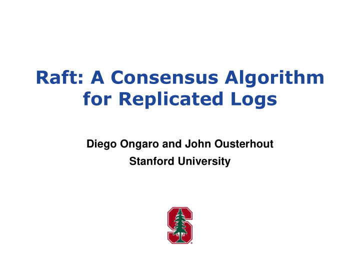 raft a consensus algorithm for replicated logs