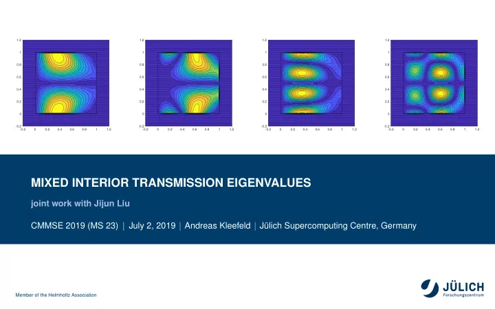 mixed interior transmission eigenvalues