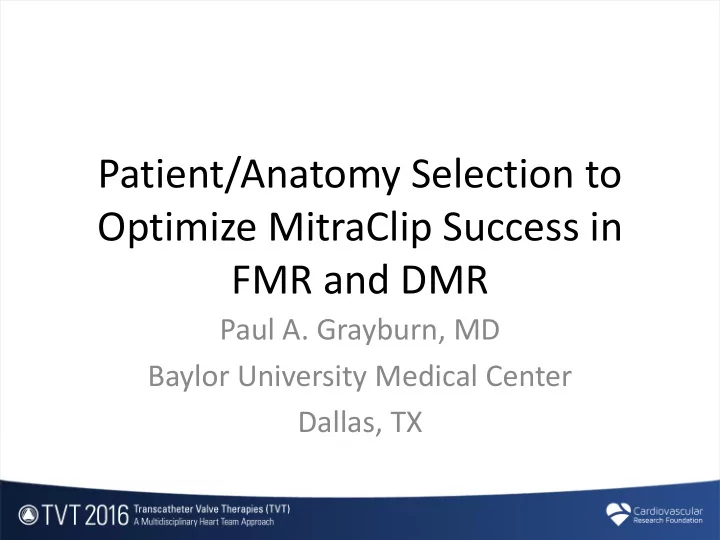 optimize mitraclip success in