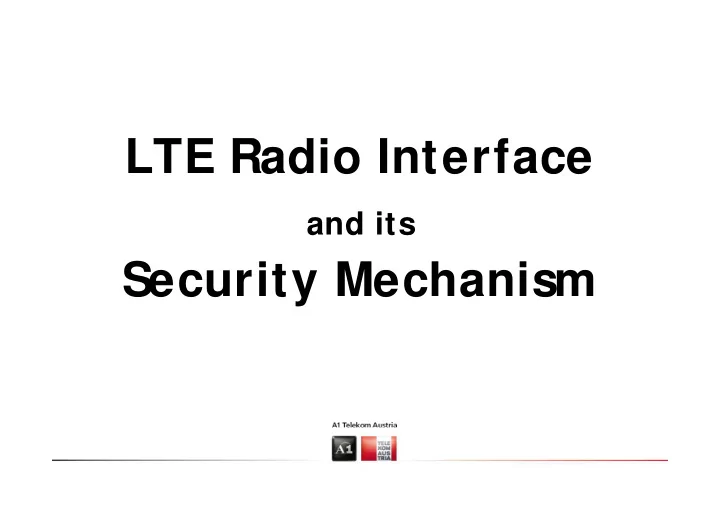 lte r di i t lte radio interface f