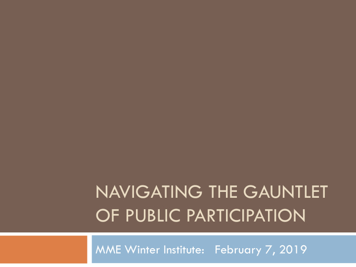 of public participation