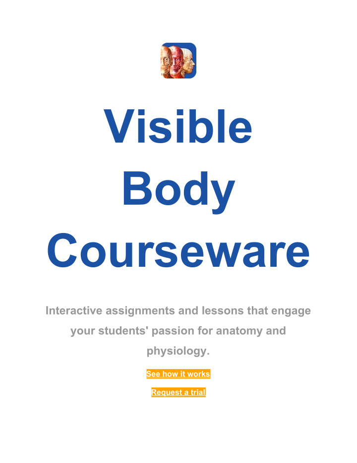 visible body courseware