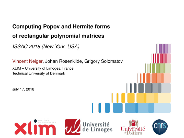 computing popov and hermite forms of rectangular