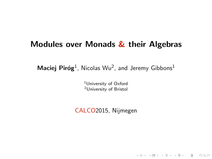 modules over monads their algebras