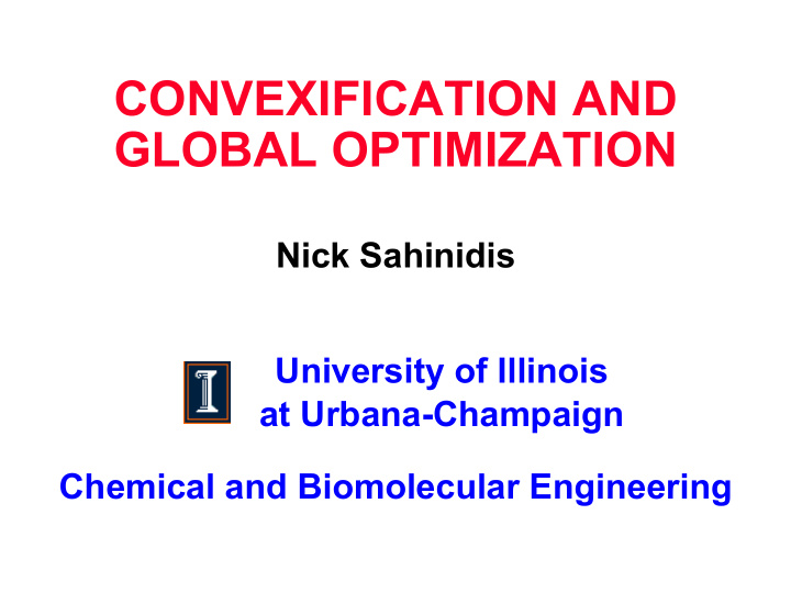 convexification and global optimization