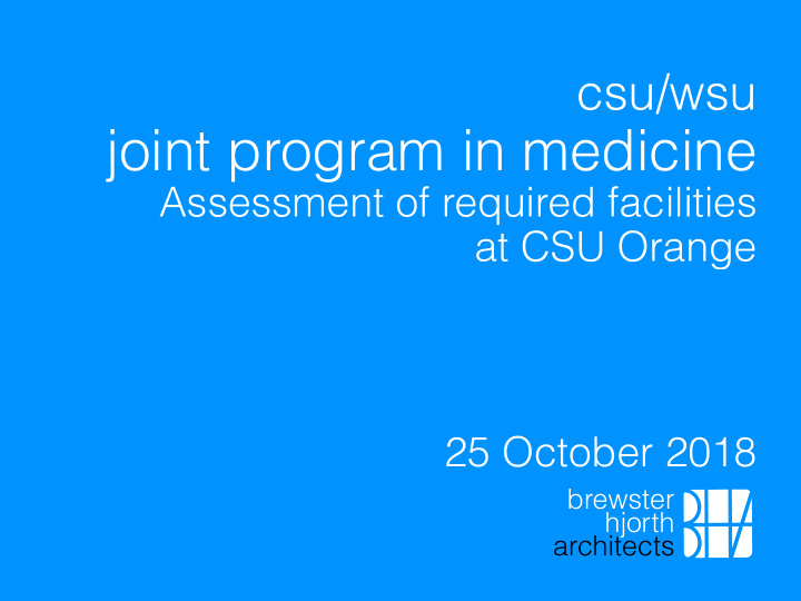 joint program in medicine