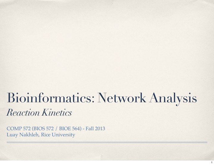 bioinformatics network analysis