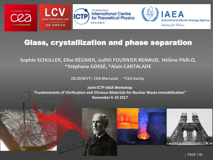 gl glass ass cr crysta ystall lliza ization tion an and d