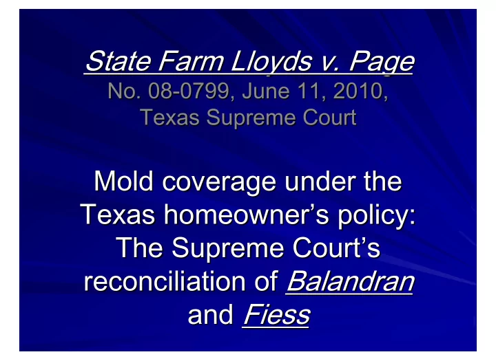 state farm lloyds v page state farm lloyds v page