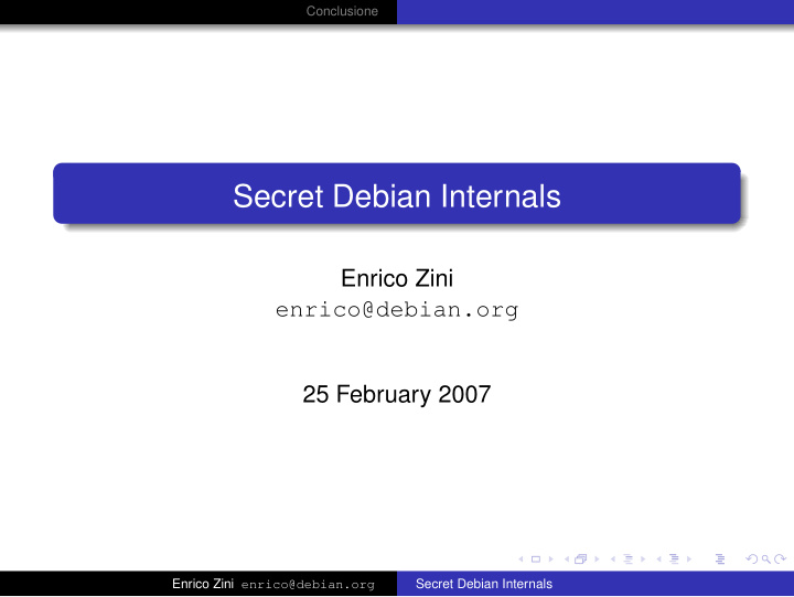 secret debian internals