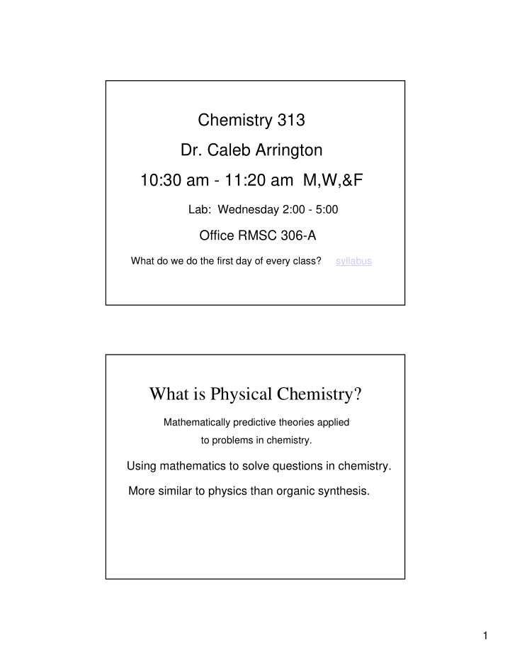 what is physical chemistry