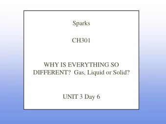 DIFFERENT?  Gas, Liquid or Solid?  UNIT 3 Day 6  What are we going to learn today?  MO of large