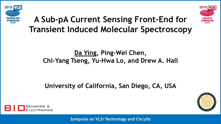 a sub pa current sensing front end for transient induced