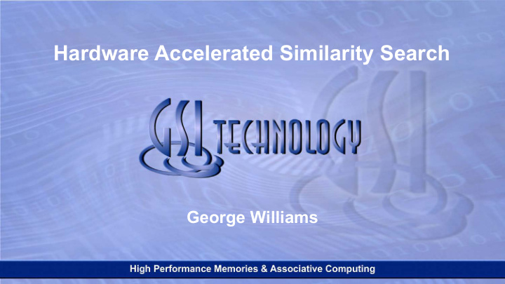 hardware accelerated similarity search