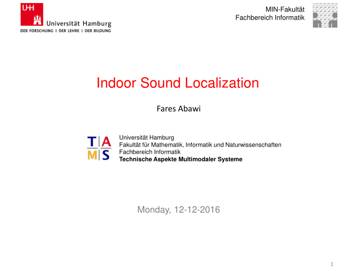indoor sound localization