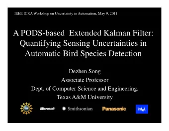 A PODS-based  Extended Kalman Filter:  Quantifying Sensing Uncertainties in  Automatic Bird Species